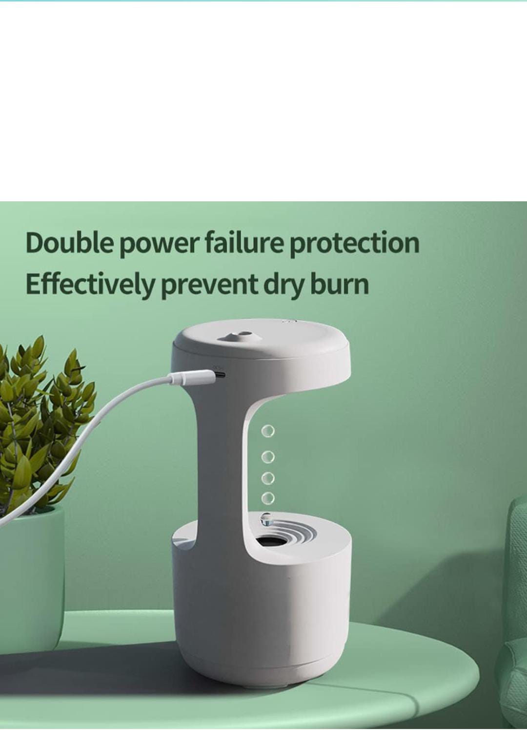 Anti Gravity Air Humidifier Countercurrent Water Droplet