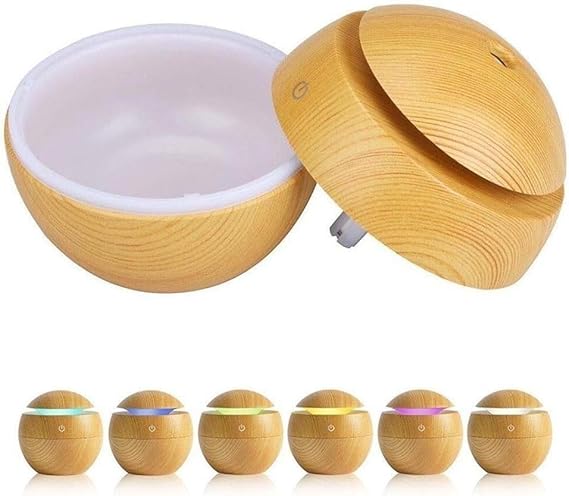 DesiDiya Round Magic Wooden Cool Mist Humidifier