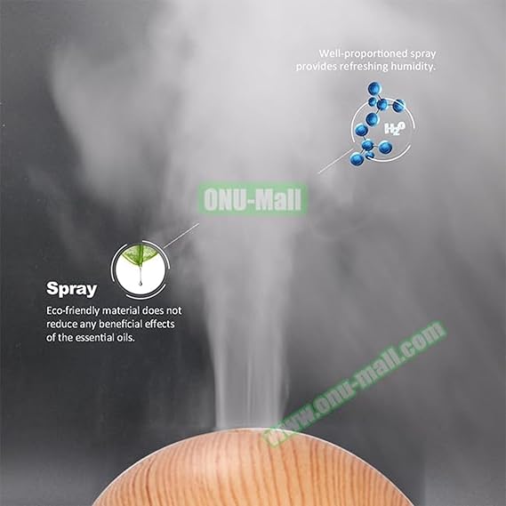 DesiDiya Round Magic Wooden Cool Mist Humidifier