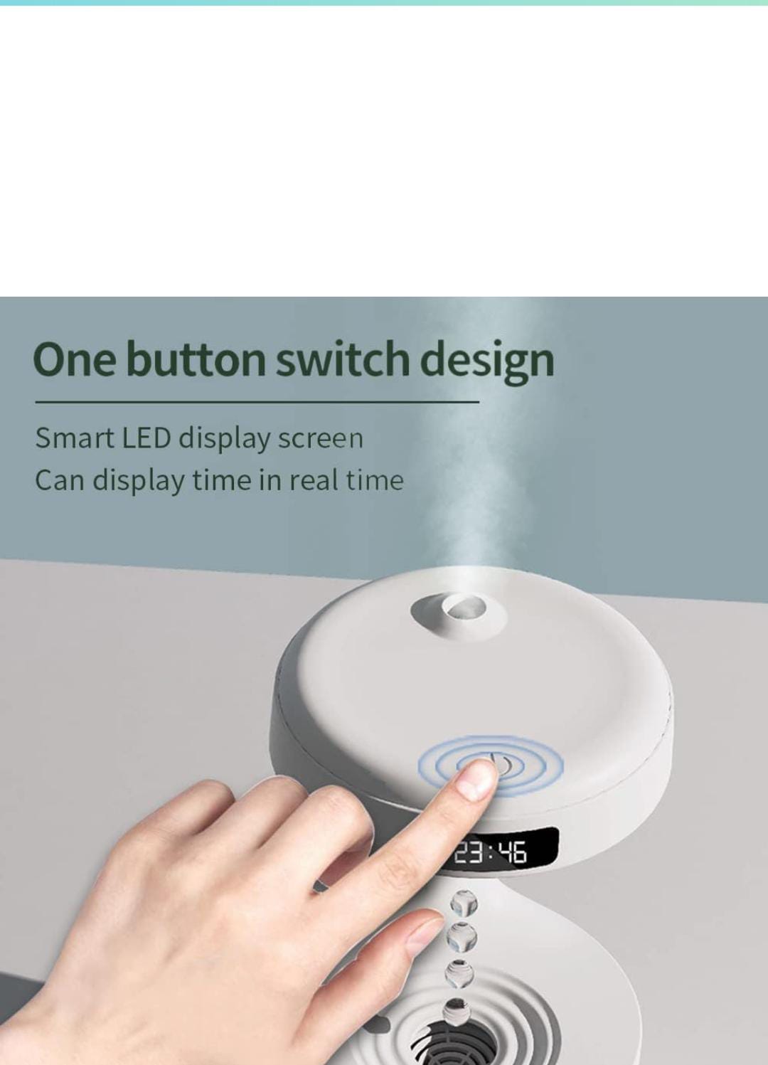 Anti Gravity Air Humidifier Countercurrent Water Droplet